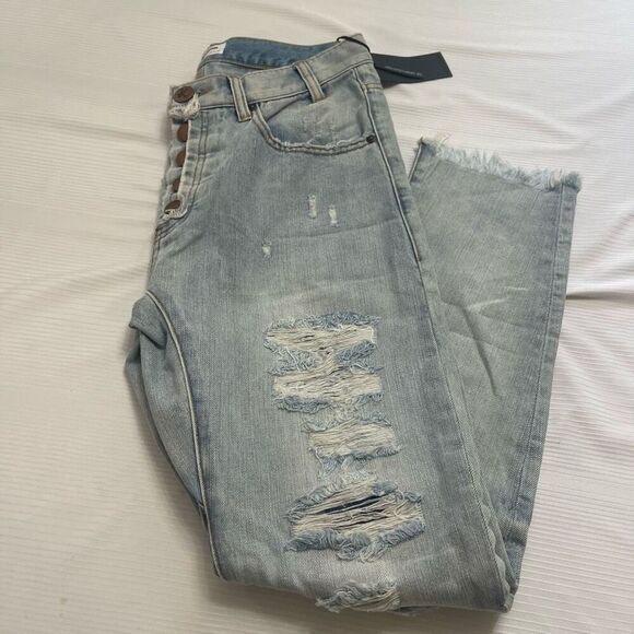 NWT One X One Teaspoon Saints Phoenix Destroyed Denim Jeans Size 26 New - Picture 12 of 12
